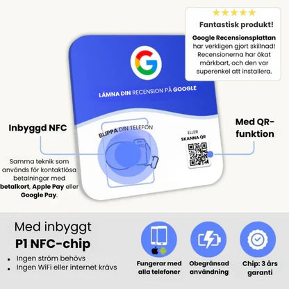 Google Review Skylt - Få Fler Recensioner